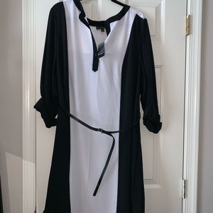 Lane Bryant collarless shirt dress